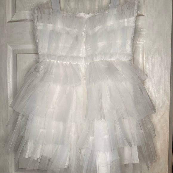 NWT White Tulle Mini Dress - Picture 3 of 5
